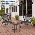 thumbnail image 2 of Ataucjin 3-Piece Outdoor Seating Acapulco Chair All Weather Small Patio Bistro Set of 2 Chairs and Side Table Modern Outdoor Furniture for Backyard Garden Balcony, 2 of 8