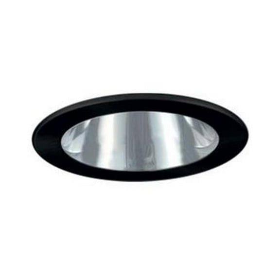 Jesco Lighting TM202CHBK Open Reflector Trim- Chrome Reflector- Black Trim