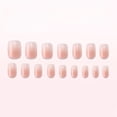 thumbnail image 4 of 32Pcs Ombre Press on Nails Short Square Fake Nails Nude False Nails Press ons,Supremely Fit & Natural Gradient Stick on Nails in 16 Sizes with Glue for Women Girls Manicure style06 1 Fl Oz (Pack, 4 of 4
