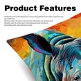 thumbnail image 2 of Rhinoceros Set of 2 - Chair Pillow Covers with Unique Patterns - Throw Pillow Inserts Included, Available in 16x16, 18x18, 20x20 Inches - Ideal for Home Decor,and Gifts, 2 of 6