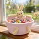 thumbnail image 5 of Cesta Tejida a Mano, Cesta de Almacenamiento, Cesta de Almacenamiento Miscelánea, Lindos Conejos, Osito de Peluche de Escritorio, Cesta Pequeña, Cesta de Entrada, 5 of 6