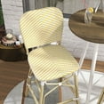 thumbnail image 5 of Stella Aluminum and PE Wicker Chevron Pattern Patio Bar Chairs, Set of 2, Yellow, 5 of 10