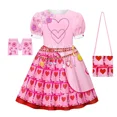 thumbnail image 3 of Disfraz de cosplay rojo de Descendants 4, mono para niños, película The Rise of Red, vestido de princesa Chloe, vestido de fiesta de cumpleaños de Halloween para niñas, 3 of 5