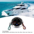 thumbnail image 6 of BIMZUC 3 in 1 85mm / 3.35 inches Marine Boat Tachometer Gauge DC 9-32V 8000RPM Voltmeter Fuel Level 7 Color LED Backlight, Black Dial Silver Bezel, 6 of 9
