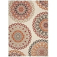 thumbnail image 2 of SAFAVIEH Veranda Axum Geometric Indoor/Outdoor Area Rug, 8' x 11'2", Cream/Red, 2 of 8