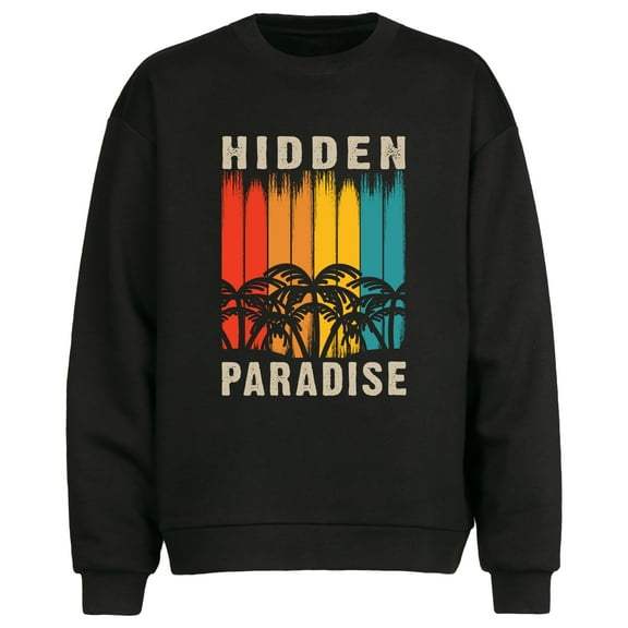Hidden Paradise Design Men's & Big Men's Graphic Sweatshirt Long Sleeves,Sizes S-2XL