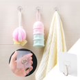 thumbnail image 2 of Less Than 5 Hooks Large Hook Strong Adhesive No Punching Kitchen Bathroom Transparent Adhesive Hook Strong Load Bearing, 2 of 4