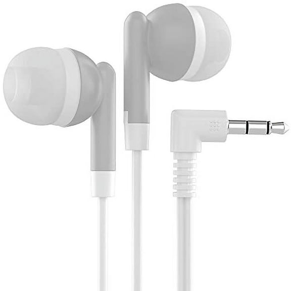 Bulk Earbuds with 3.5 mm Headphone Plug - 10 Pack - Gray
