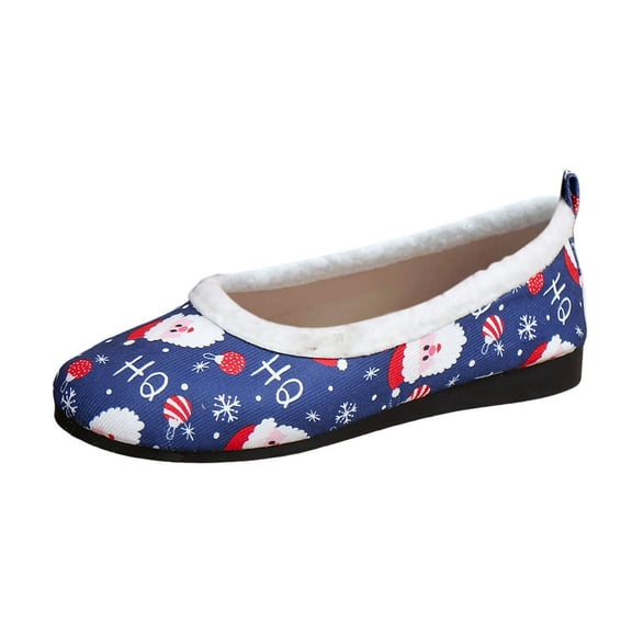 Christmas Shoes Water Shoes Fashion Shoes Lightweight Slip-On Shoes Flat Casual Walking Shoes for Women