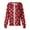 010#- Watermelon Red, variant on 2026 Christmas Beige Scrub Jackets for Women Long Sleeve Button up Plus Size Medical Scrub Tops Snowflake Print Nurses Working Uniform Cute Lab Coat L-Large