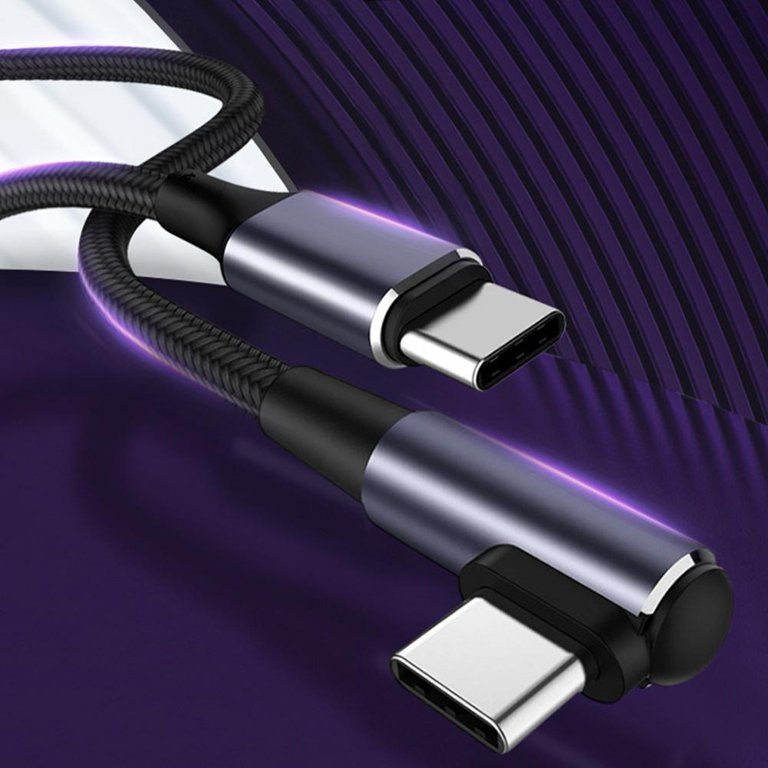 90DEGREE Right Angle USB Type C Fast Data Sync Charger Lead