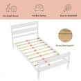 thumbnail image 4 of Bellemave Twin Bed Frames,Wood Platform Bed with Headboard and Footboard, Twin Size Sleigh Bed with Wood Slat Support, No Box Spring Needed (White), 4 of 8