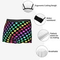 thumbnail image 3 of Kdxio Men's Boxer Briefs with Rainbow Hearts Print - Comfortable and Breathable Underwear for Everyday Wear, 3 of 5