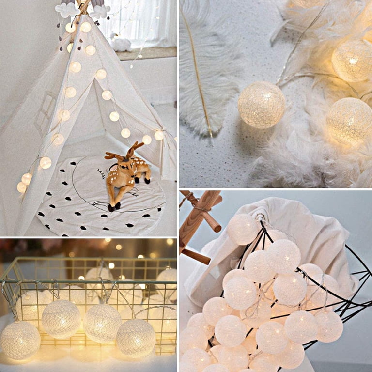 Cotton Ball String Lights