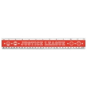 Justice League Athletic Logo 12 Inch Standard and Metric Plastic Ruler