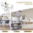 thumbnail image 5 of 50" Rectangular Glass Dining Table for 4-6 People, Modern Tempered Glass Kitchen Table with Irregular Stainless Steel Legs, Dining Table for Small Space, Apartment, Home Office, 5 of 6