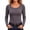 Gray, variant on Long Sleeve Shirts for Women U-Neck Slim Fitted Tops Casual Base Layer Undershirts Fall Fashion