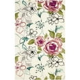 SAFAVIEH Wyndham Mira Floral Rose Wool Area Rug, Ivory/Multi, 8' x 10 ...
