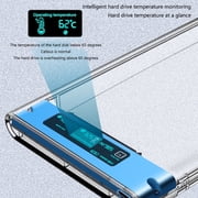 Zeiwohndc 2.5inch Transparently SATA to USB3.0 USB C Hard Drive Case Enclosure