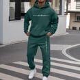 thumbnail image 2 of Fabrcox M-5XL Mens 2 Piece Sweatsuit Fleece Lined Hoodie and Sweatpants Set Causal Athletic Gym Sweatshirt Joggers Track Suits for Men Set Green 4XL, 2 of 7