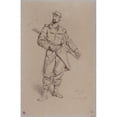 thumbnail image 2 of Alexandre Bida 13x18 Black Ornate Wood Framed Double Matted Museum Art Print Titled - Portrait of G. Clairin, Painter, During the Headquarters of Paris. (1870), 2 of 5