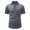 Grey, variant on Men's Button Down Collar Plain Loose Fit Short Sleeve Shirt For Casual Wear Mens Shirts Medium
