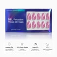 thumbnail image 4 of SHANGMENG Soft Gel Press on Nails Pink Short Almond Press on Nails, Naturally Stick on Nails in 32PCS Reusable Fake Nails Kit with Glue,Aurora Pink, 4 of 9
