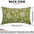thumbnail image 4 of Vintage Floral Block Print Lumbar Pillow Covers 12x20 Set of 2 Lime Green Brown Cream Flower Pattern Rustic Old Style Decorative Throw Pillow Cases Outdoor Farmhouse Decoration for Sofa Couch Bed, 4 of 6