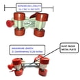 thumbnail image 4 of Aizcos Chaussures de Patinage à Roulettes avec Longueur Réglable et Freins avant pour Enfants Adaptées aux Groupes d'Âge de 5 à 12 Ans (Rouge) Roues Lisses, Matériau de Haute Qualité, 4 of 5
