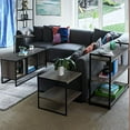 thumbnail image 4 of Household Essentials Square Wooden Side Table/End Table With Storage Shelf, Ashwood, 4 of 5