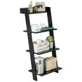 thumbnail image 1 of Costway 4-Tier Ladder Shelf Leaning Bookshelf withAnti-falling Baffle Wood Bookcase Black, 1 of 10