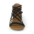 thumbnail image 5 of Journee Womens Hanni Gladiator Flat Sandals, Widths Available, 5 of 10