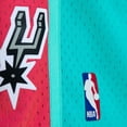 thumbnail image 4 of Men's Mitchell & Ness Pink/Teal San Antonio Spurs 1998/99 Hardwood Classics Fadeaway Reload 3.0 Swingman Shorts, 4 of 4