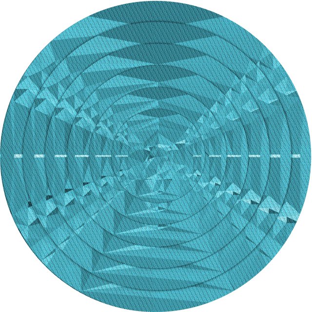 Ahgly Company Tapis d'Intérieur Rond Lavable en Machine Turquoise Bleu Vif Transitionnel, 7 Pieds Rond
