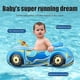 thumbnail image 5 of Baby Inflatable Pool Float with Canopy Sunshade Car Shaped Baby Swim Ring with Safety Seat Steering Wheel Horn for Infants Summer Beach Outdoor Play, 5 of 5