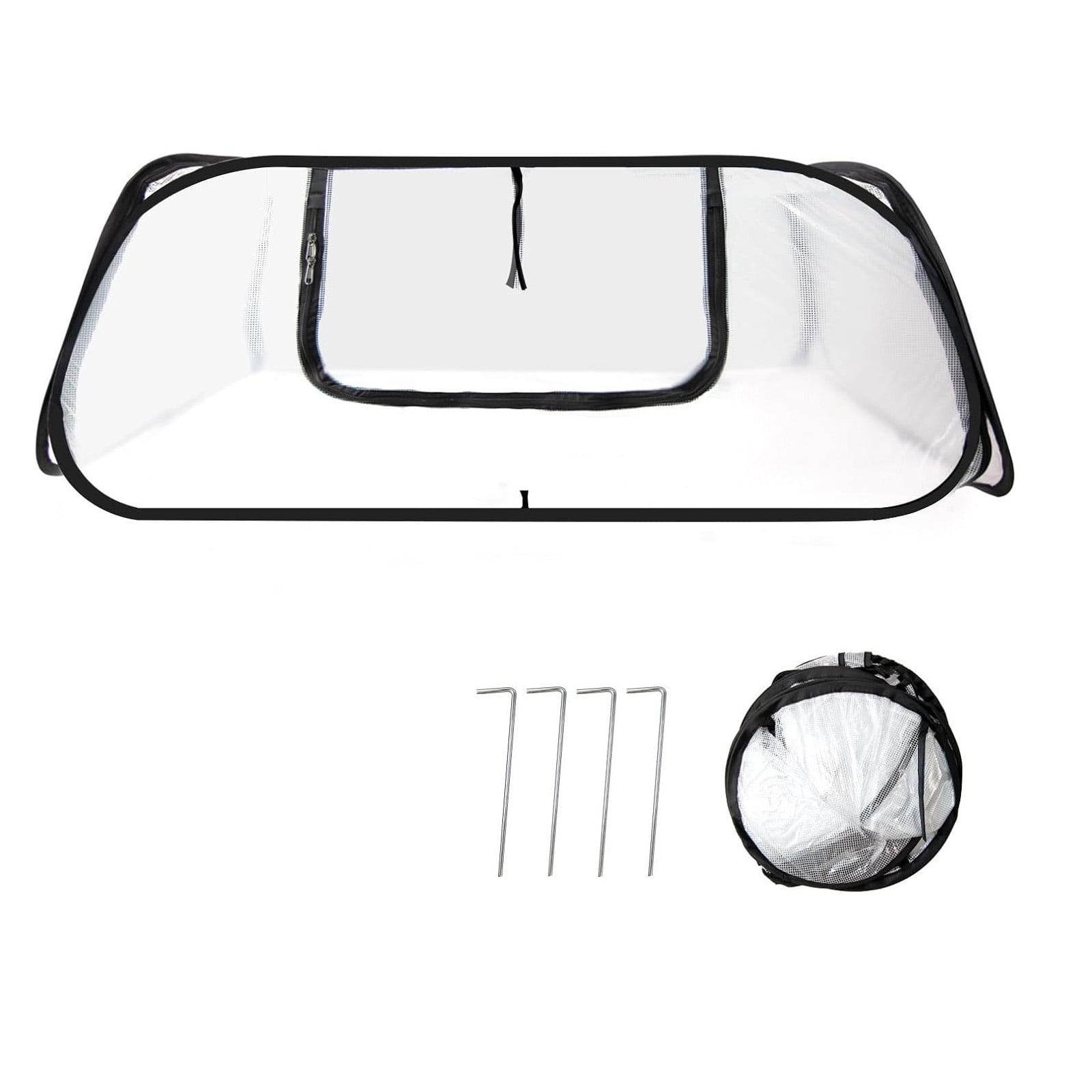 Garden Cover for Raised Bed Foldable Clear Greenhouse for Freeze Protective Row Plant Cover Accelerator Door Vegetable