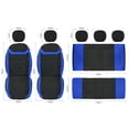 thumbnail image 3 of Caromop Universal Fit Car Seat Covers,3D Air Mesh Breathable Full Seat Protectors for Most Cars,SUVs,Trucks with Split Bench,Machine Washable,Airbag Safe.(Black/Blue), 3 of 3