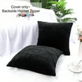 thumbnail image 3 of PiccoCasa 2 Pcs Velvet Throw Pillow Cover Cushion Cases Black 18"x18", 3 of 6