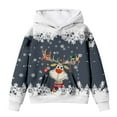 thumbnail image 4 of oqasdz Christmas Kids Sweatshirt Plus Size Cartoon Deer Prints Hooded Long Sleeved Snug Pullover Top for Boys and Girls Casual Loose Fit Daily Wear, 4 of 4