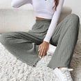 thumbnail image 2 of Gibobby Pantalones deportivos térmicos para mujer Pantalones de pierna ancha de punto sueltos casuales para mujer Pantalones de cintura elástica de talle medio(Verde,XG), 2 of 5