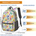 thumbnail image 3 of Pioneer Flower Floral Print Pattern 17" School Backpacks for Teens,Waterproof Oxford Fabric,S-Shape Padded Straps for School,Travel,Hiking,Camping, 3 of 5
