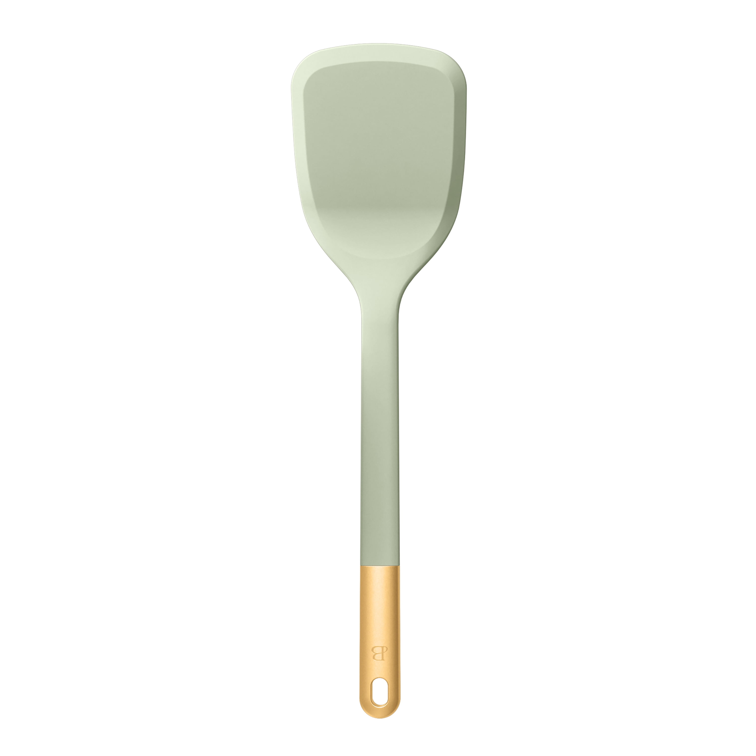 Beautiful 6-Piece Silicone Kitchen Utensil Tool Set with Rotating Rack, Sage Green by Drew Barrymore
