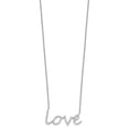 thumbnail image 2 of Finest Gold Sterling Silver Cheryl M Rhodium-plated CZ Love Necklace, 2 of 3