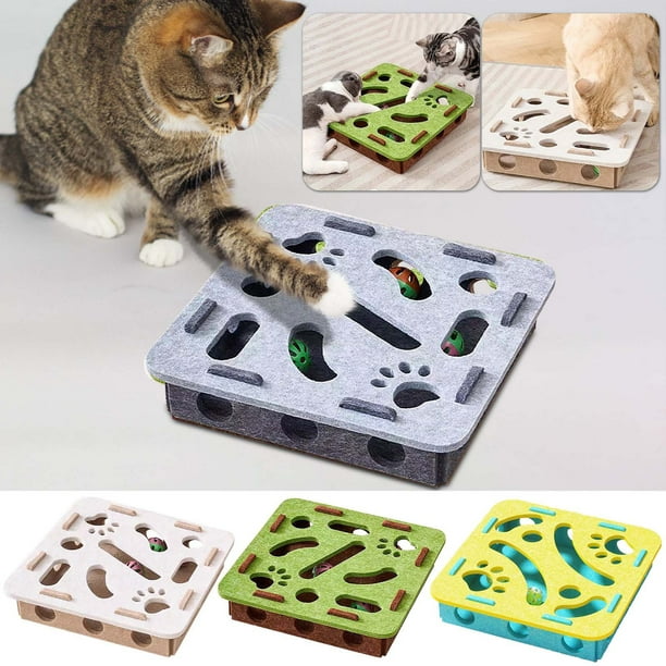 Juguete interactivo de excavación Pet Box – Juego de escenas de construcción para estimulación mental, ejercicio, entretenimiento interior – seguro, duradero, 2 bolas incluidas – 30x30x7,5 cm, fácil