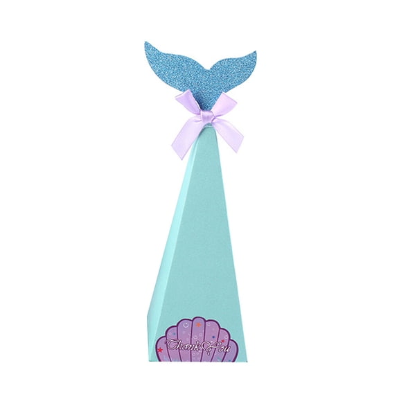 Masteelf 20pcs Mermaid Candy Boxes for Wedding Birthday Party Decorations, Kids Favor Paper Supplies