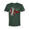 thumbnail image 2 of Wild Bobby, Baseball Fingerprint It's In My DNA, Sports, Men Premium Tri Blend Tee, Forest Green, Large, 2 of 5