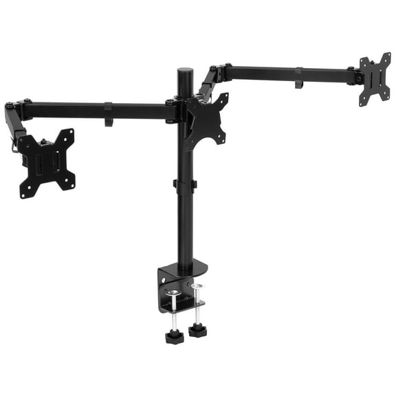 Mount-It! Triple Monitor Desk Mount, Fits 24"-32" Monitors, Full Motion Stand, Ergonomic