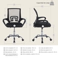 thumbnail image 3 of Silla de Escritorio Oficina Ergonómica Reclinable Con Soporte de Espalda negro 6.49 pulg X-PROSS Con Soporte de Espalda, 3 of 7