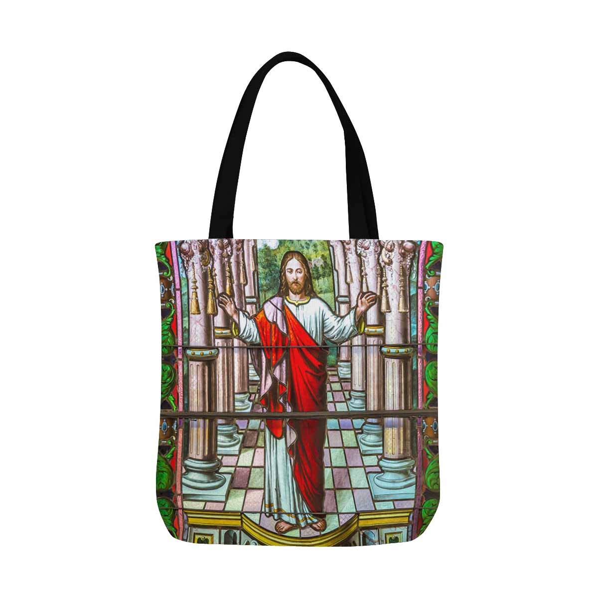 ASHLEIGH Stained Glass Religious Background Canvas Tote Bag Tote Shopping Bag Washable Grocery Tote Bag, Craft Canvas Bag for Women Men Kids - image 2 of 3