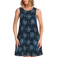 thumbnail image 1 of Vsdgher Robes d'Été Imprimé Pissenlits pour Femmes Robe de Plage Décontractée Col en U Sans Manches Robe d'Été Ample avec Poche, 1 of 7